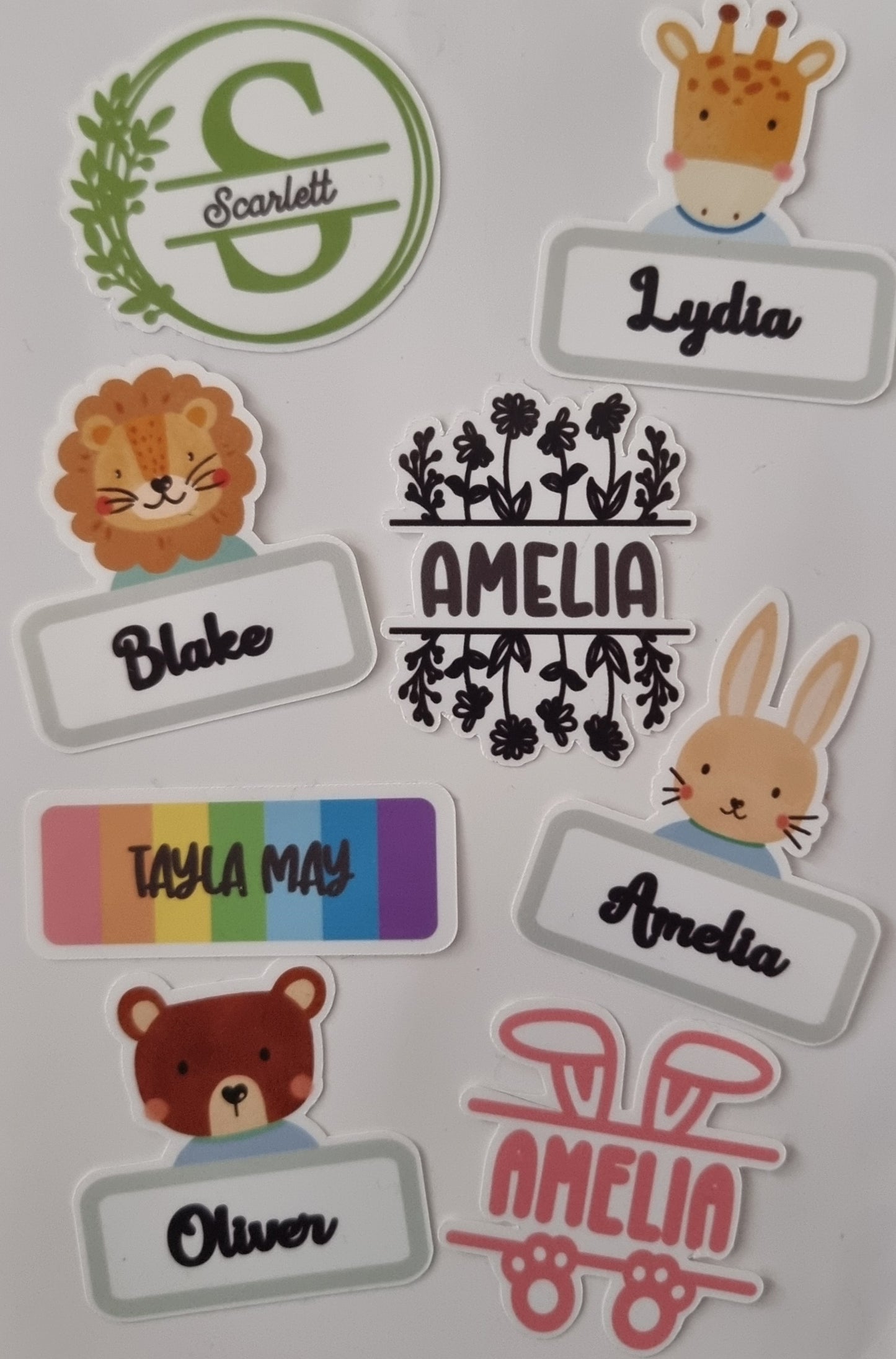 Personalised Vinyl Name Stickers