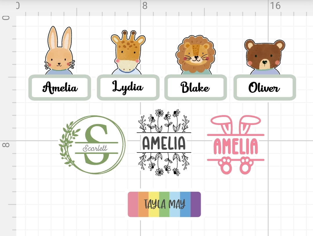 Personalised Vinyl Name Stickers